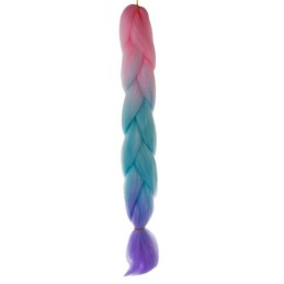 Synteettiset Ombre-letityshiukset 60 cm | Kuituhiukset lettien ja kampausten tekoon