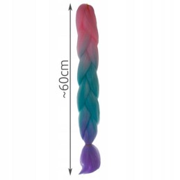Synteettiset Ombre-letityshiukset 60 cm | Kuituhiukset lettien ja kampausten tekoon