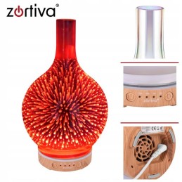 Älykäs 3D LED-ilmankostutin ja aromadiffuuseri 200ml | Ilmankostuttaja ilotulitus-valolla