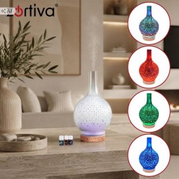 Älykäs 3D LED-ilmankostutin ja aromadiffuuseri 200ml | Ilmankostuttaja ilotulitus-valolla