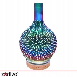 Älykäs 3D LED-ilmankostutin ja aromadiffuuseri 200ml | Ilmankostuttaja ilotulitus-valolla