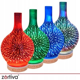 Älykäs 3D LED-ilmankostutin ja aromadiffuuseri 200ml | Ilmankostuttaja ilotulitus-valolla