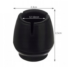 Tuolinjalan Suojat Huovalla 12–16 mm | 16 kpl Musta Setti