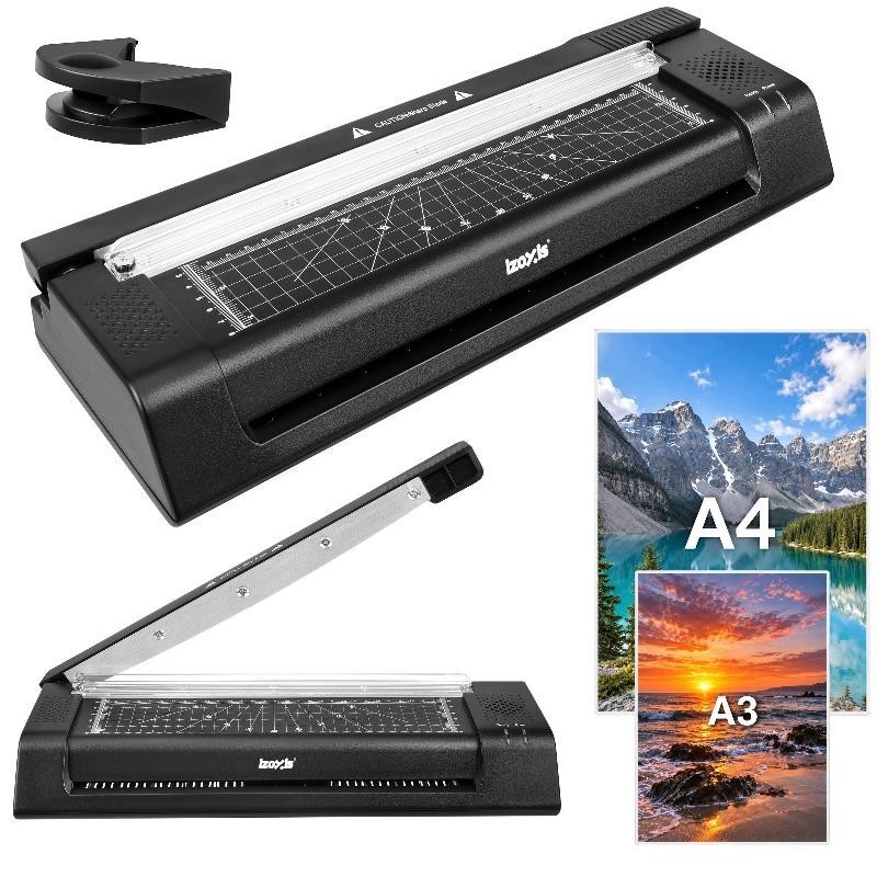 A3-laminointilaite 3-in-1 – 430 W, leikkuri ja pyöristin