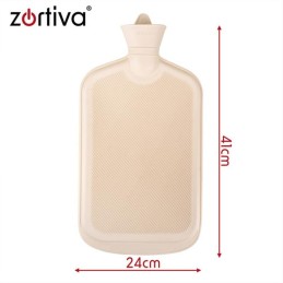 Kuumavesipullo 3,5 l – pehmeä päällinen, harmaa/beige