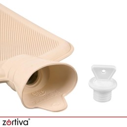 Kuumavesipullo 3,5 l – pehmeä päällinen, harmaa/beige