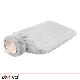 Kuumavesipullo 3,5 l – pehmeä päällinen, harmaa/beige