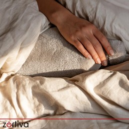 Kuumavesipullo 3,5 l – pehmeä päällinen, harmaa/beige