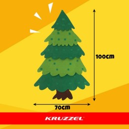 Huopajoulukuusi lapsille – LED-valot ja 26 koristetta