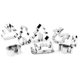 3D Joulumuotit Piparkakuille 8 kpl | Piparkakkumuotit