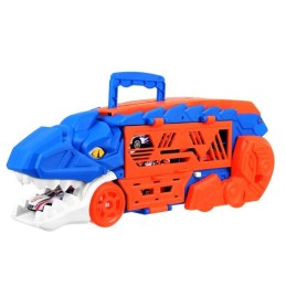 5-in-1 T-Rex Dinosaurus Rekka ja Autorata | Laukaisin + 6 Autoa