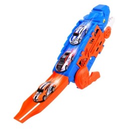 5-in-1 T-Rex Dinosaurus Rekka ja Autorata | Laukaisin + 6 Autoa