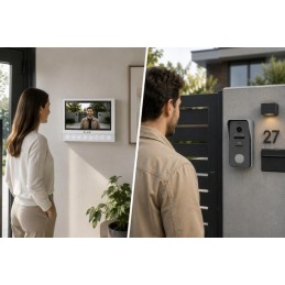 4-Johdin Video-ovikello 7" IPS-Näytöllä | RFID Ovipuhelin