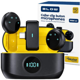 Langaton mikrofonisetti BLOW PRM501 USB-C | Latauskotelolla