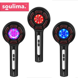 Päänahkahierontakone LED-valolla ja säiliöllä