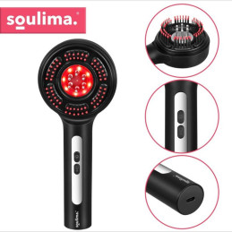 Päänahkahierontakone LED-valolla ja säiliöllä