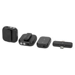 Langaton solmiomikrofonisetti 2,4 GHz USB-C & Lightning | Latauskotelolla