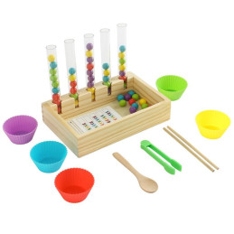 Puinen Montessori-lajittelupeli & laskulelu