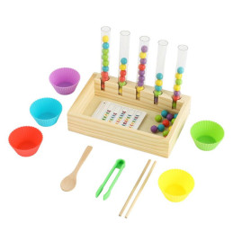 Puinen Montessori-lajittelupeli & laskulelu