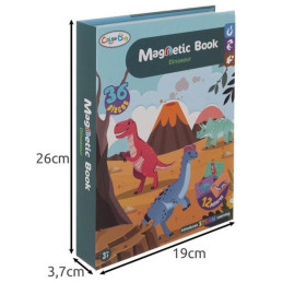 Magneettinen kirjapeli "Dinosaurukset" 36 osalla | Reissupeli