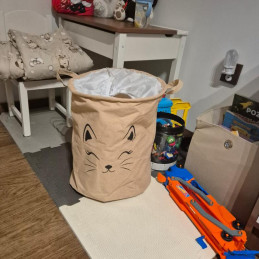 Kankaallinen säilytyskori ja pyykkikori XL 35L | Suljettava