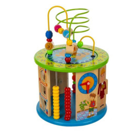 Monitoiminen puinen puuhakuutio 11-in-1 lapsille | Montessori-lelu