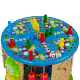 Monitoiminen puinen puuhakuutio 11-in-1 lapsille | Montessori-lelu