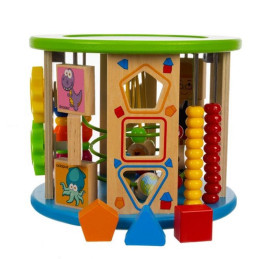 Monitoiminen puinen puuhakuutio 11-in-1 lapsille | Montessori-lelu