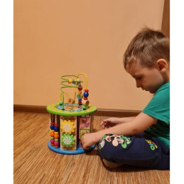 Monitoiminen puinen puuhakuutio 11-in-1 lapsille | Montessori-lelu