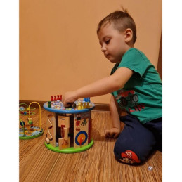 Monitoiminen puinen puuhakuutio 11-in-1 lapsille | Montessori-lelu