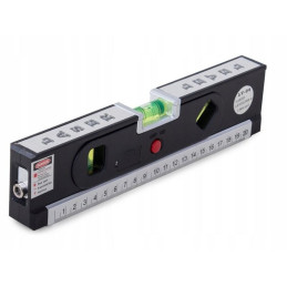 Laser-vesivaaka mittanauhalla ja LED-valolla | 24,5 cm
