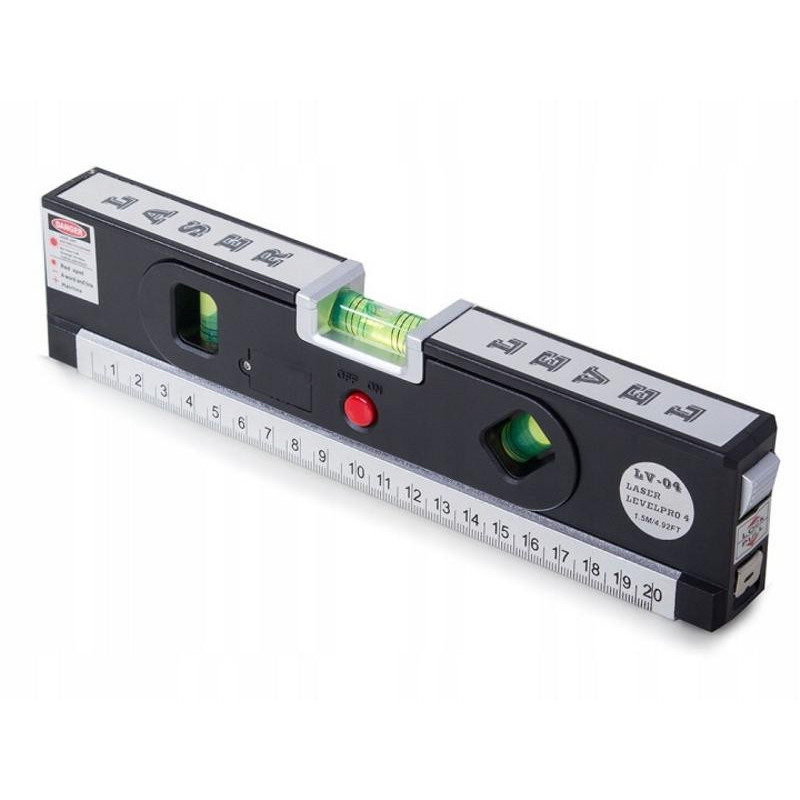 Laser-vesivaaka LED-taustavalaistuilla mittauskuplilla