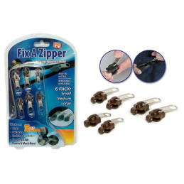 Vetoketjun korjaussarja Fix a Zipper (6 kpl / 3 kokoa)