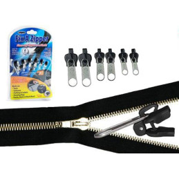 Vetoketjun korjaussarja Fix a Zipper (6 kpl / 3 kokoa)