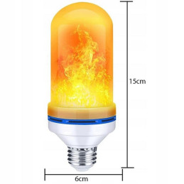 LED-liekkipolttimo E27 9W Gravitaatiosensorilla