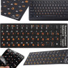 Näppäimistötarrat QWERTY + Kyrilliset kirjaimet (Venäjä / Ukraina)