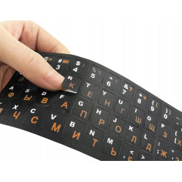 Näppäimistötarrat QWERTY + Kyrilliset kirjaimet | Venäjä & Ukraina
