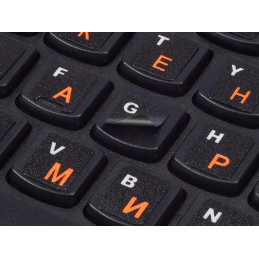 Näppäimistötarrat QWERTY + Kyrilliset kirjaimet | Venäjä & Ukraina